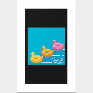 Inflatable ducks, summer feeling Posters and Art